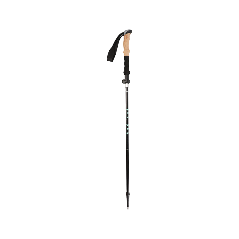 Driedelige telescopische, opvouwbare, externe vergrendeling van de trekkingstok met rechte handgreep van aluminiumlegering